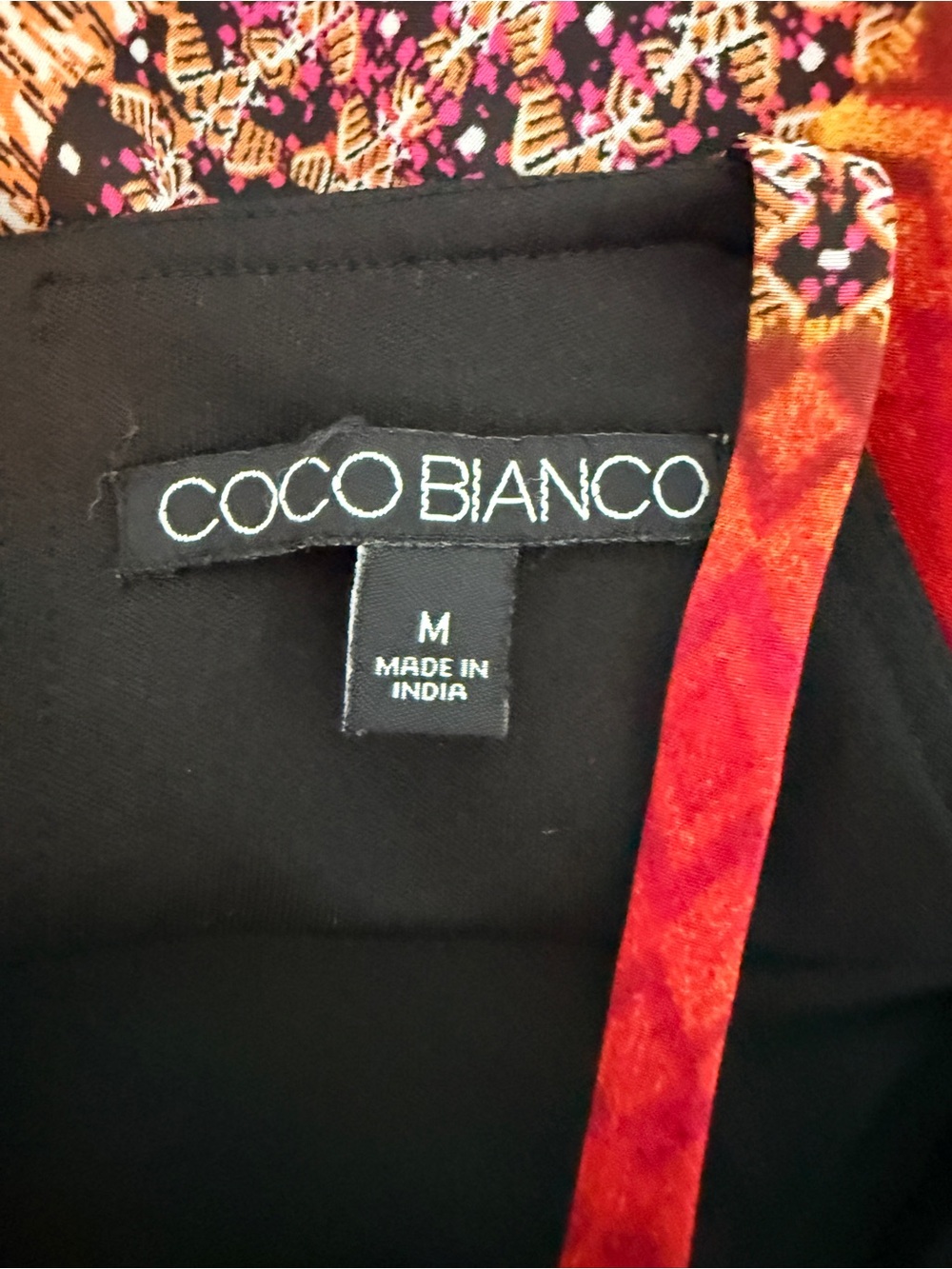 Coco Bianco Boho Chevron Halter Handkerchief Tunic Top size medium - Picture 7 of 8